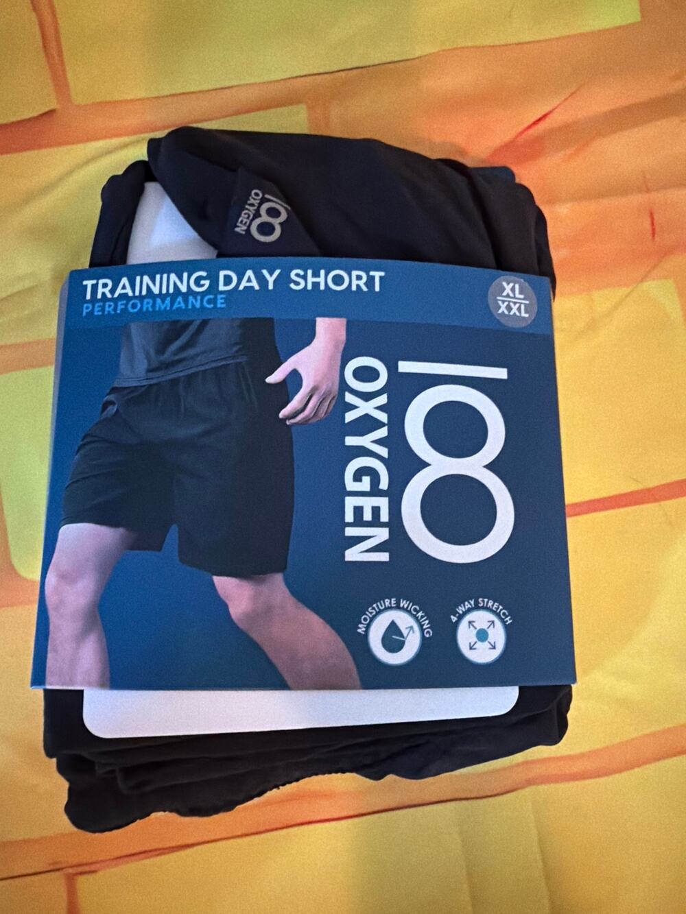 Oxygen 8 Training Day Performance Shorts  XXL Black Athletic Gym NWT Zip Pocket